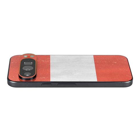 Peru Flag Distressed Google Pixel 9 Pro Skin